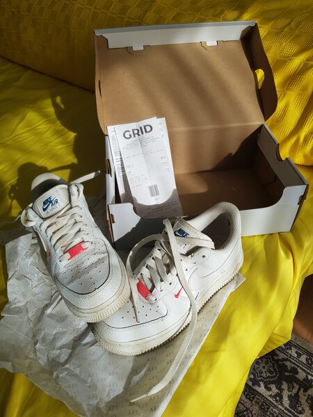 Nike Air Force One 36 piele albi in cutia lor