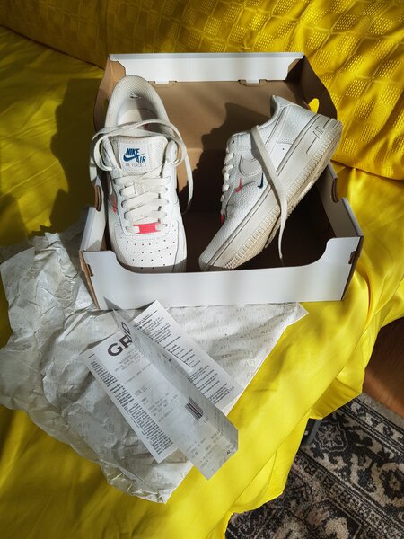 Nike Air Force One 36 piele albi in cutia lor